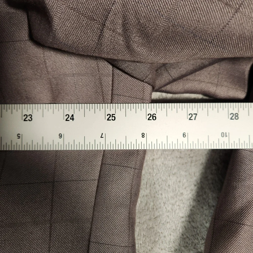 Phat Farm Premium Mens‎ 3 Piece Suit 52L Grey Plaid Polyester Rayon Business